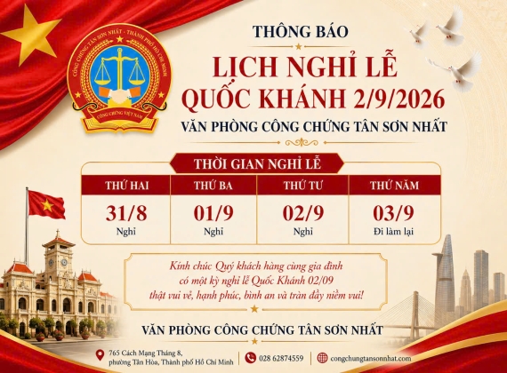 Thông báo lịch nghỉ lễ quốc khánh ngày 2/9/2026